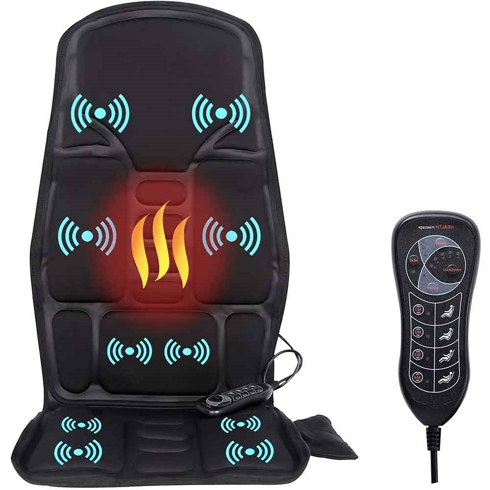 Comfortable Heat Massage Seat Cushion for Back and Neck Relief