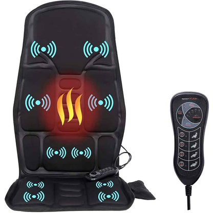 Comfortable Heat Massage Seat Cushion for Back and Neck Relief