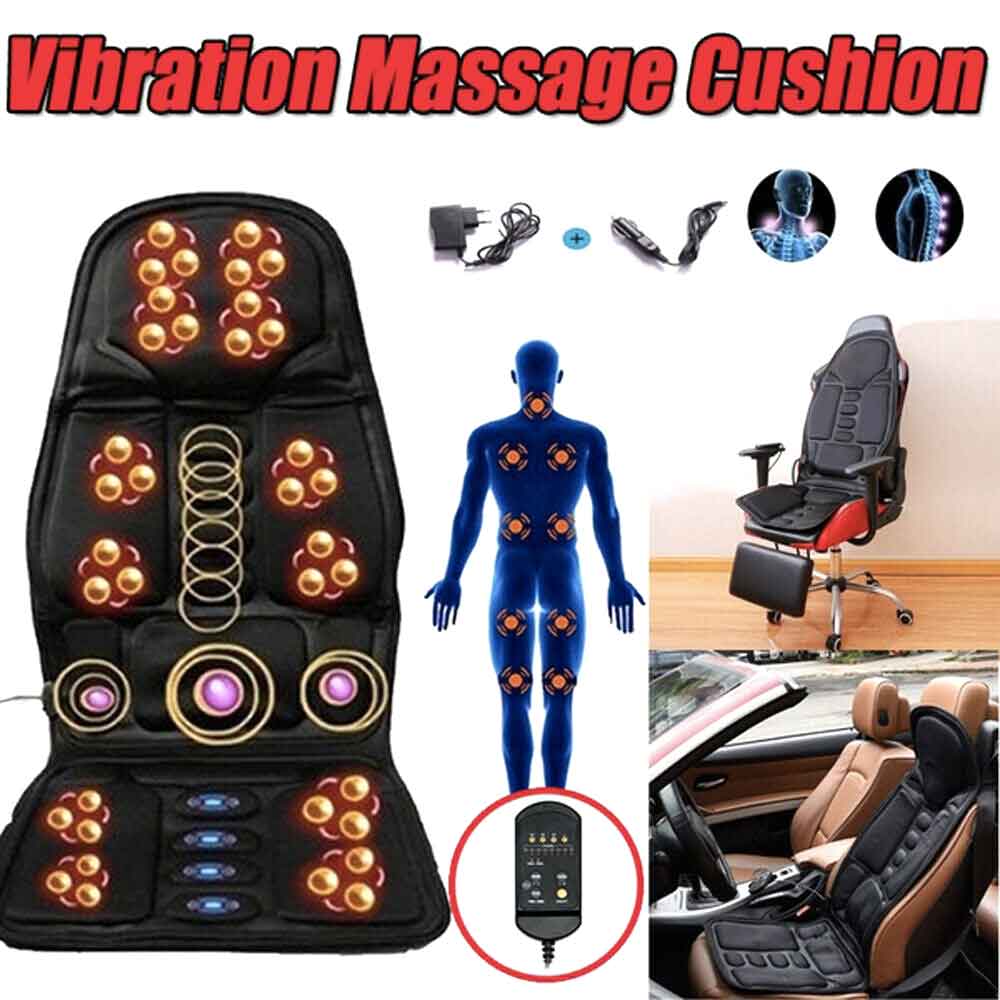 Comfortable Heat Massage Seat Cushion for Back and Neck Relief