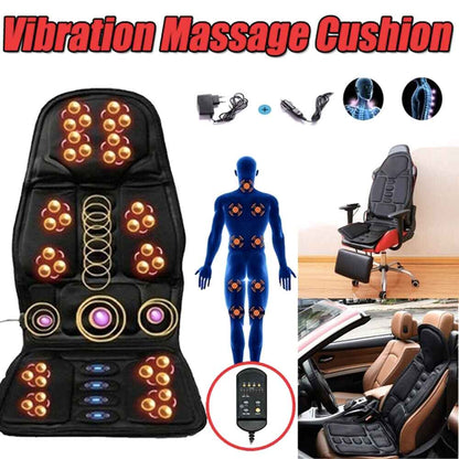Comfortable Heat Massage Seat Cushion for Back and Neck Relief