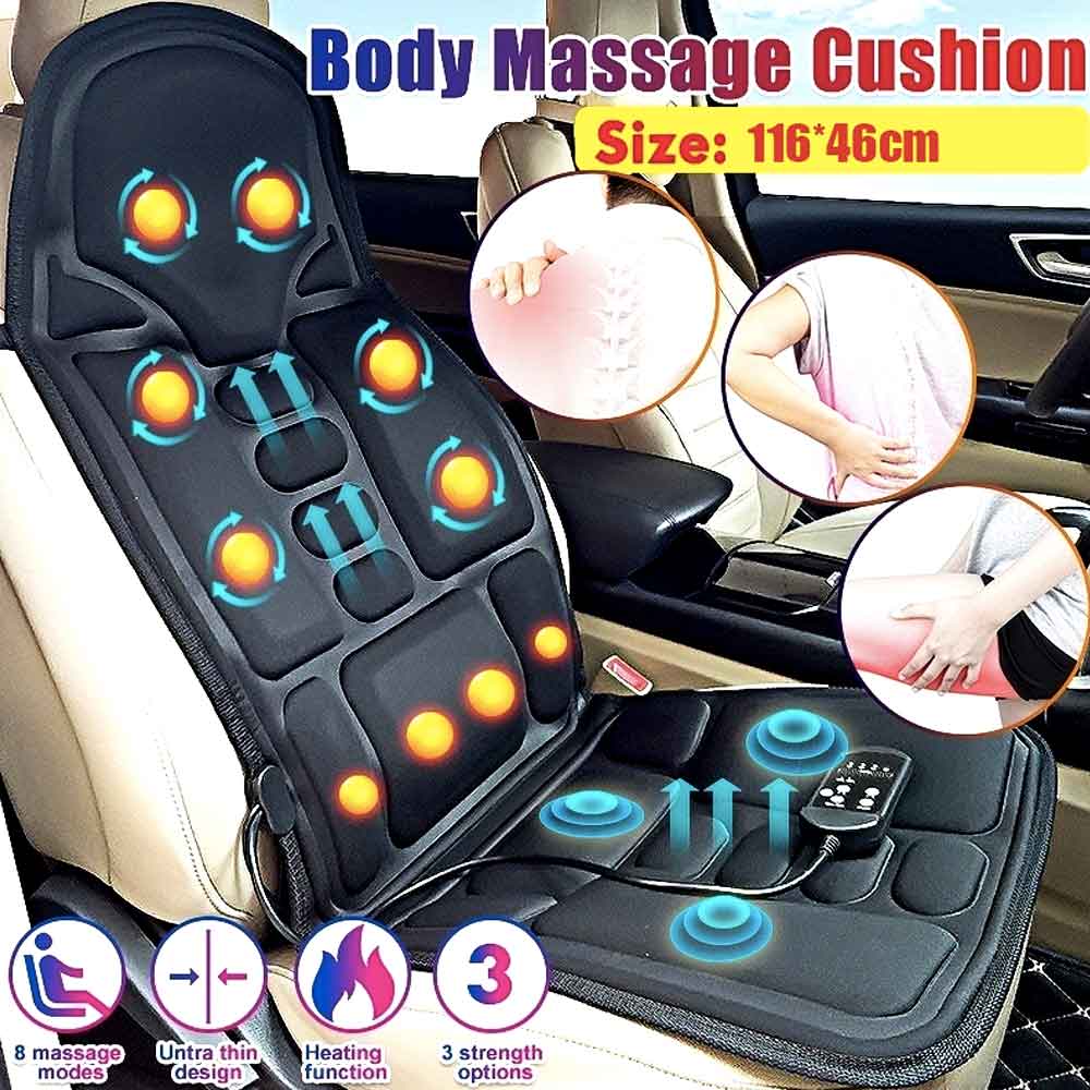 Comfortable Heat Massage Seat Cushion for Back and Neck Relief