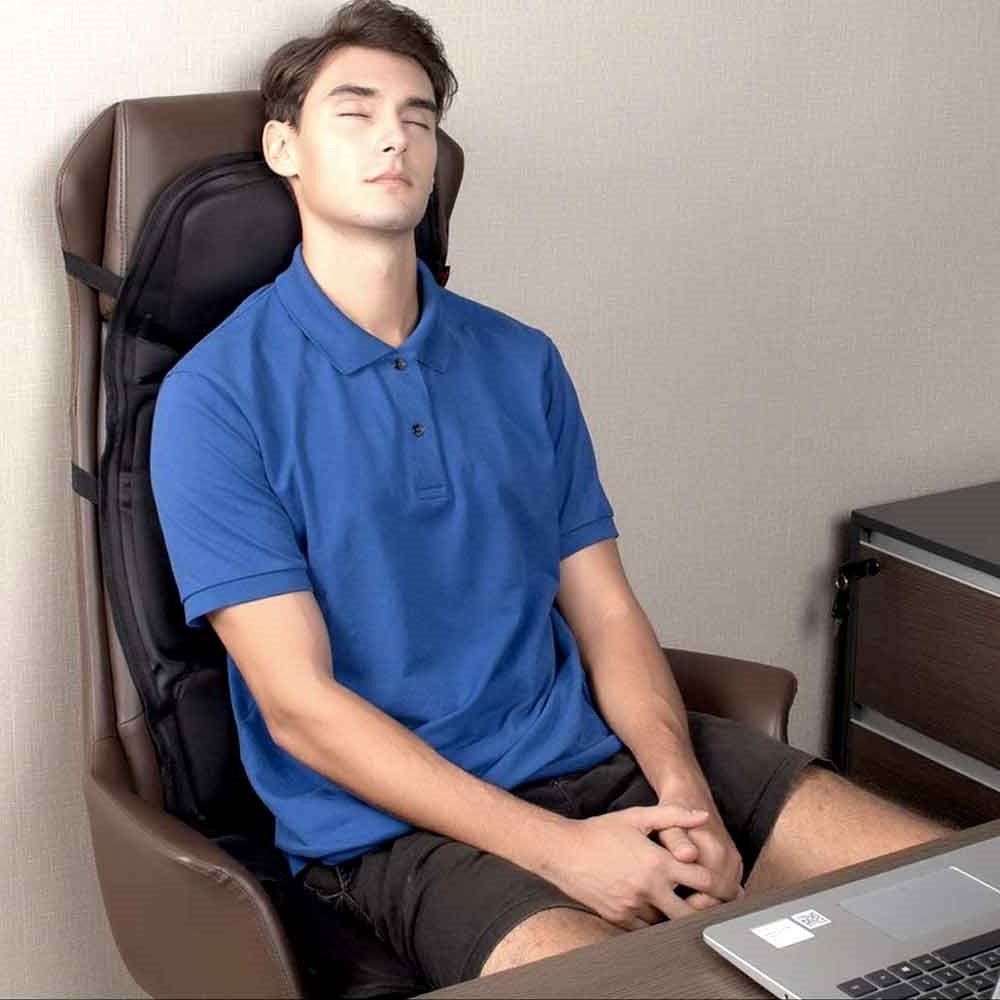 Comfortable Heat Massage Seat Cushion for Back and Neck Relief