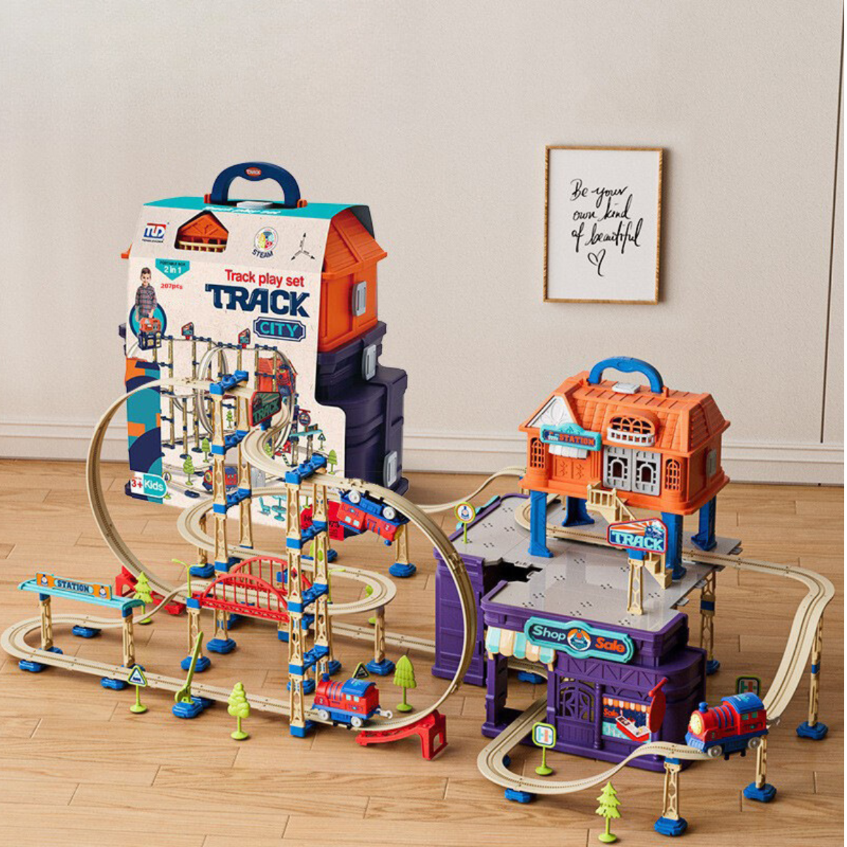 Ultimate Kids Train Set with Tracks and Tunnels
