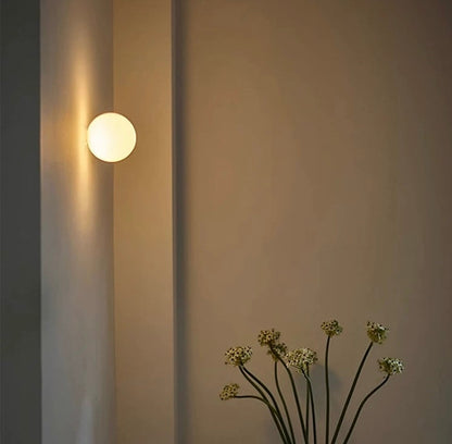 Contemporary Soft Glass LED Wall Light Fixture