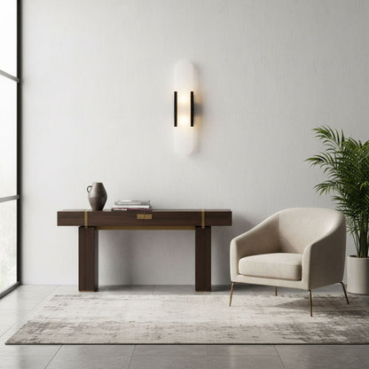 Classic White Marble LED Wall Light 2-Light Fixture