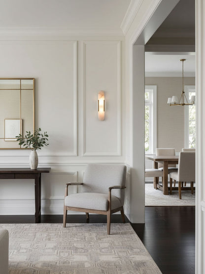 Classic White Marble LED Wall Light 2-Light Fixture