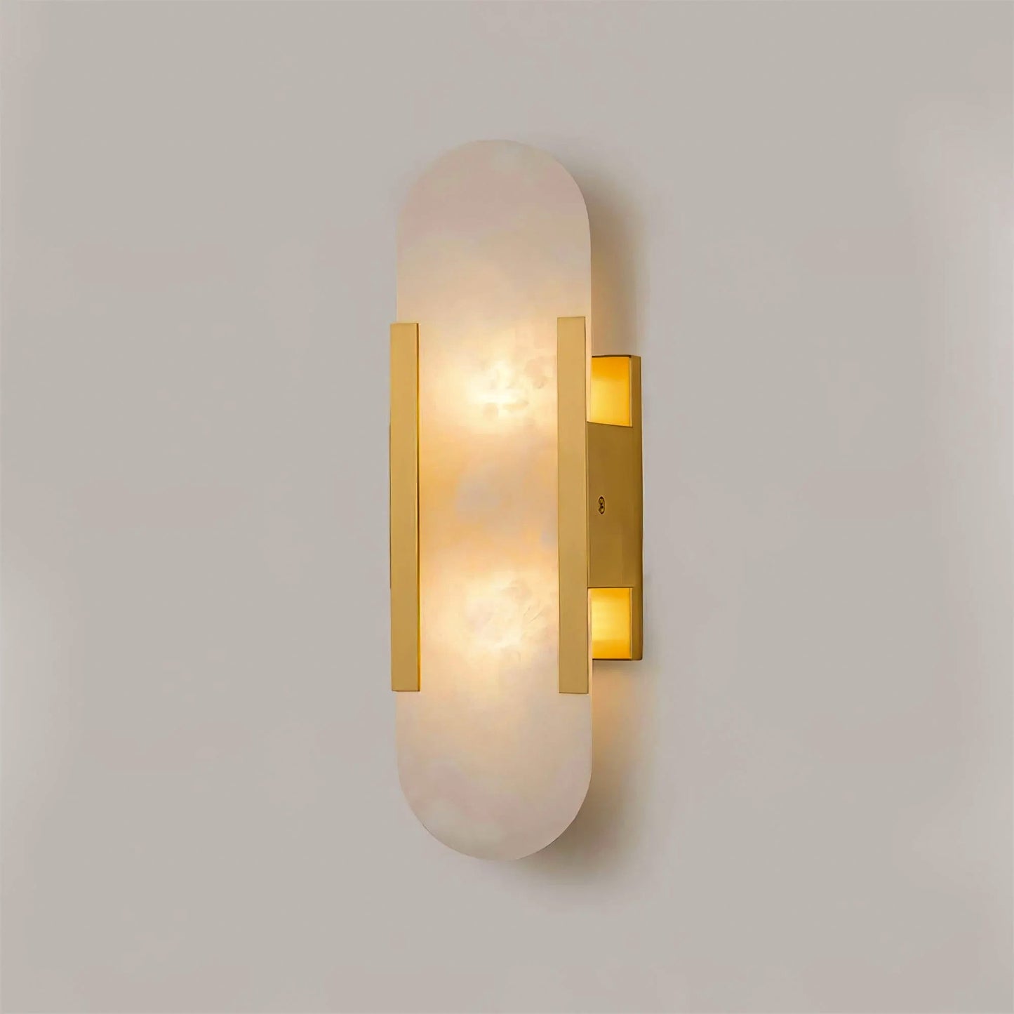 Classic White Marble LED Wall Light 2-Light Fixture