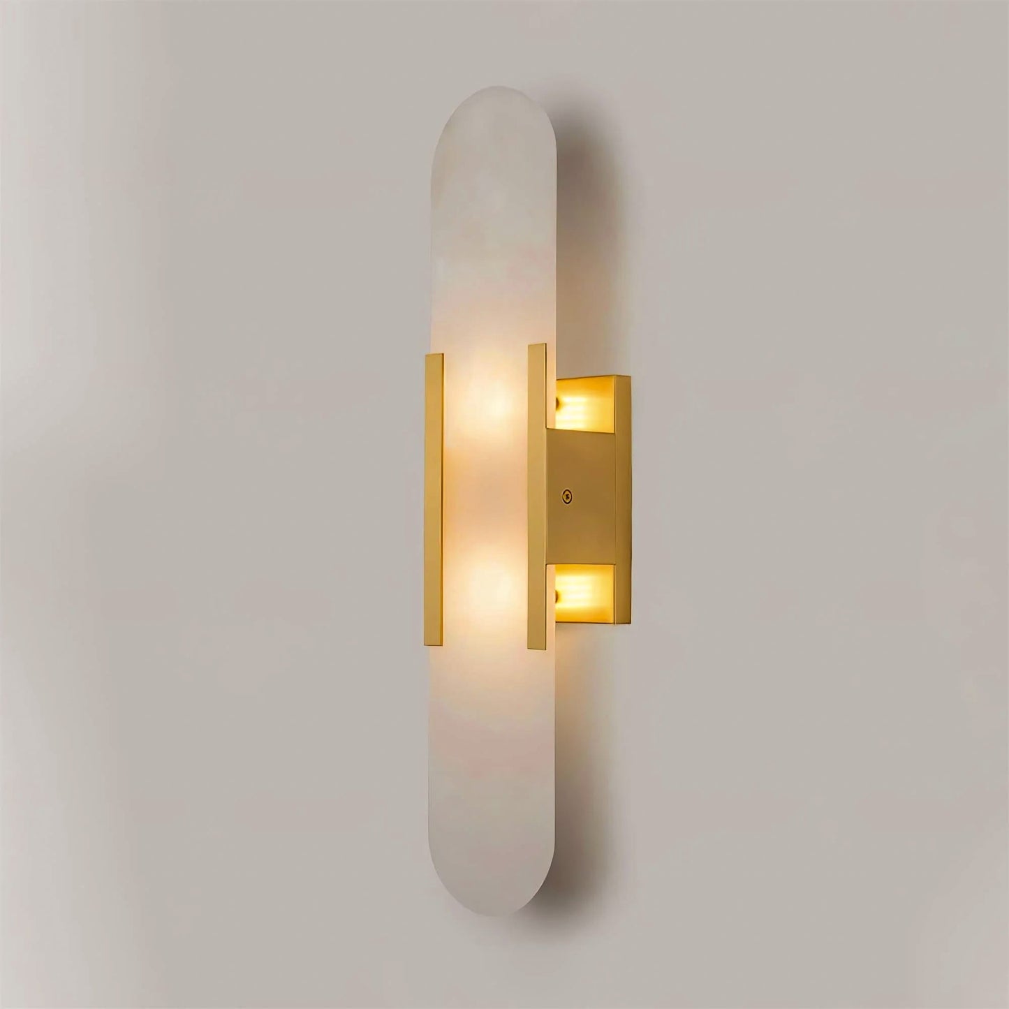 Classic White Marble LED Wall Light 2-Light Fixture