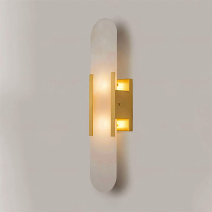 Classic White Marble LED Wall Light 2-Light Fixture