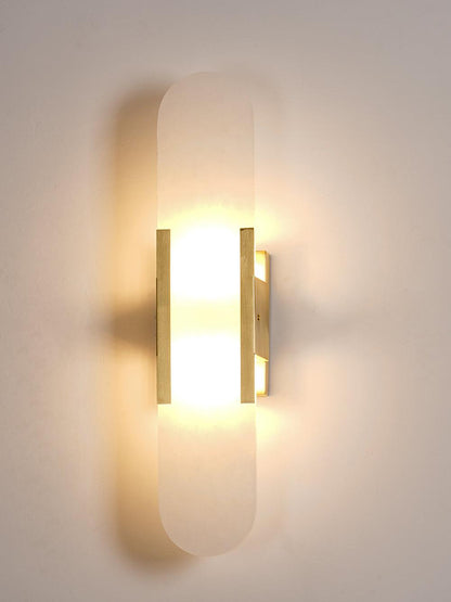Classic White Marble LED Wall Light 2-Light Fixture