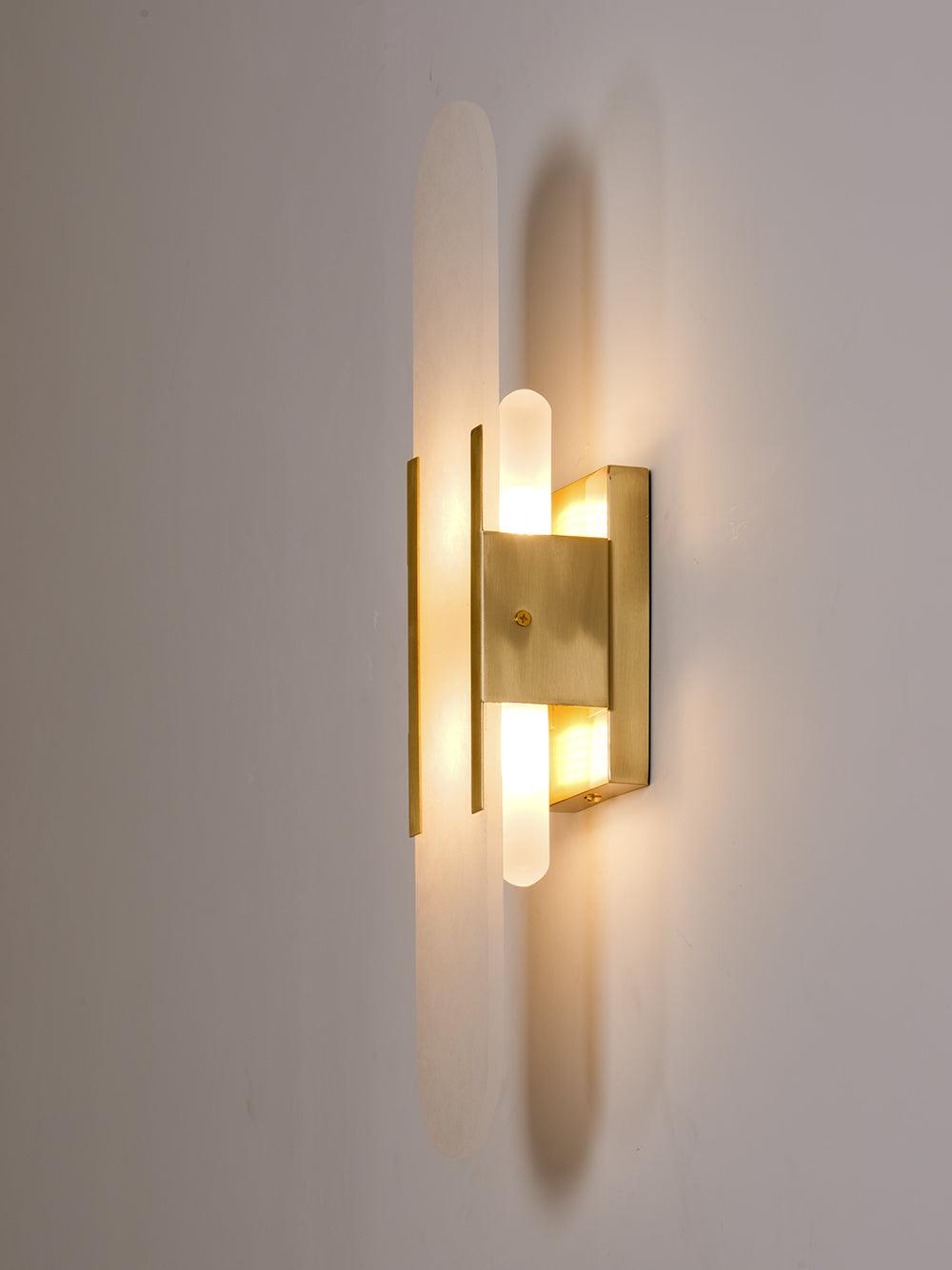 Classic White Marble LED Wall Light 2-Light Fixture