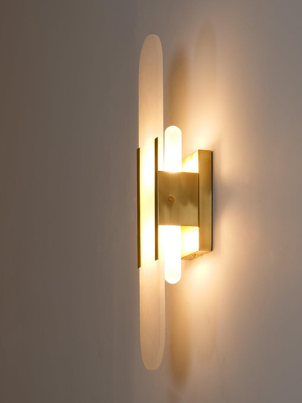 Classic White Marble LED Wall Light 2-Light Fixture
