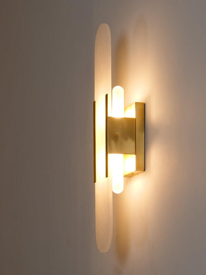 Classic White Marble LED Wall Light 2-Light Fixture