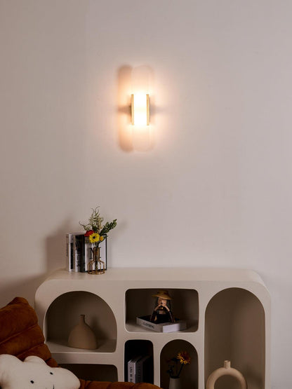 Classic White Marble LED Wall Light 2-Light Fixture