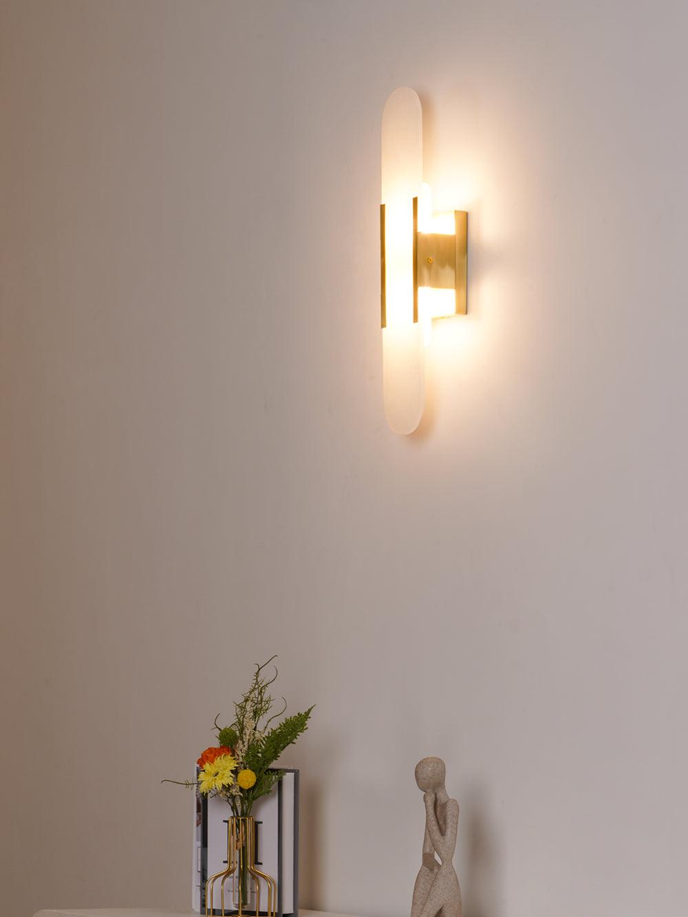 Classic White Marble LED Wall Light 2-Light Fixture