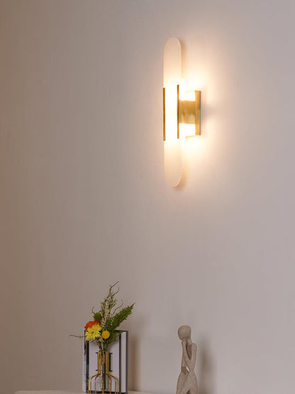 Classic White Marble LED Wall Light 2-Light Fixture