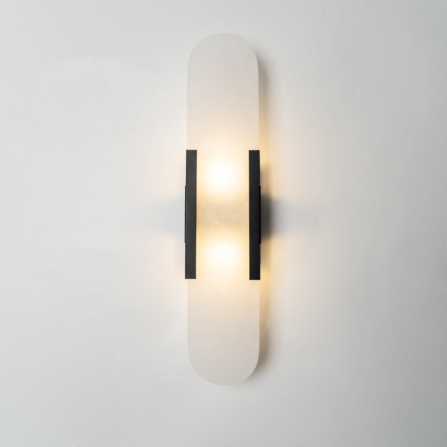Classic White Marble LED Wall Light 2-Light Fixture