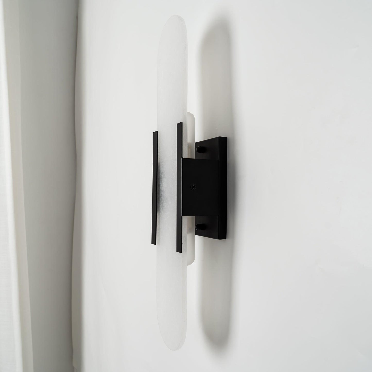 Classic White Marble LED Wall Light 2-Light Fixture