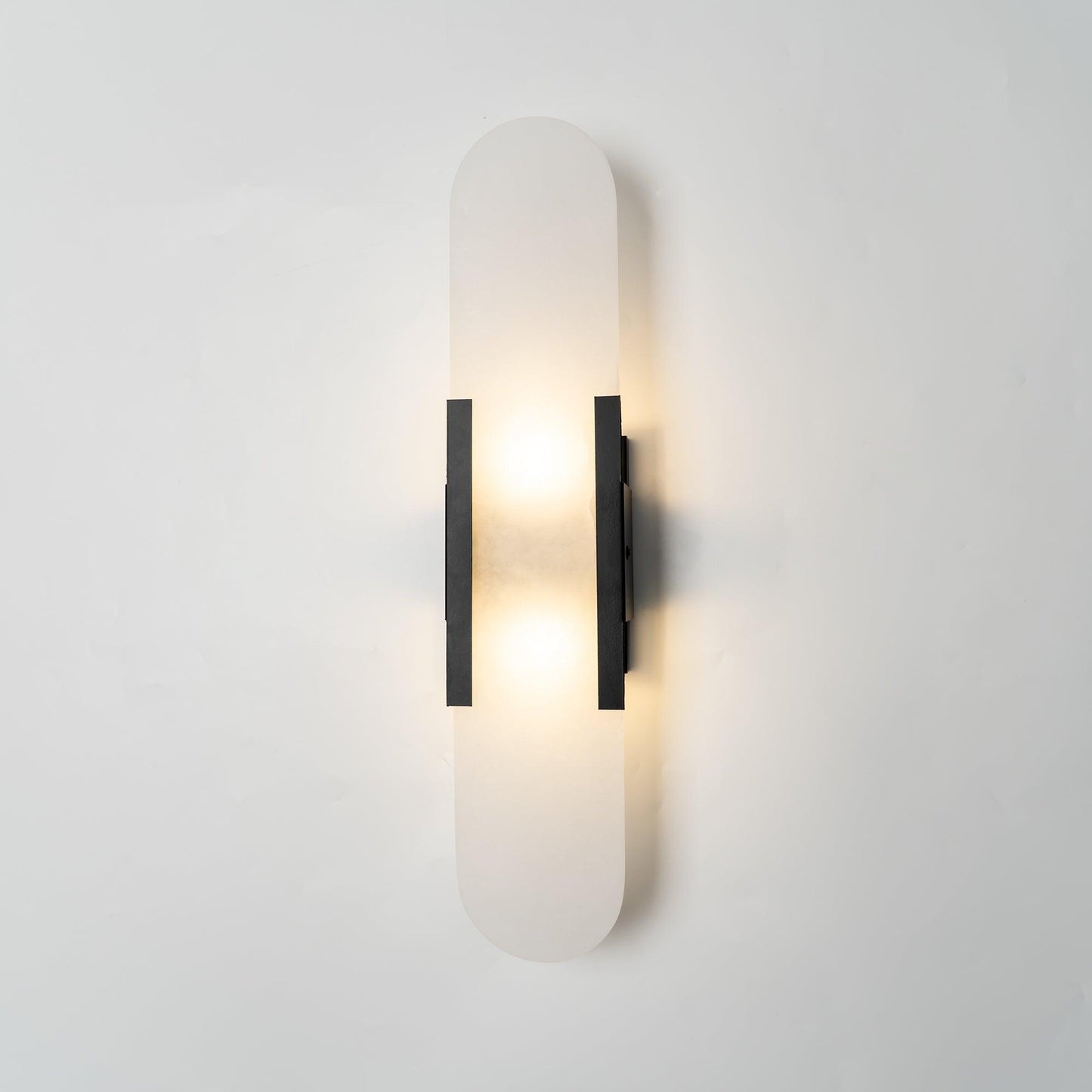 Classic White Marble LED Wall Light 2-Light Fixture