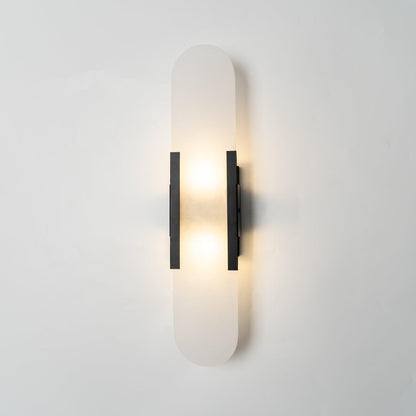 Classic White Marble LED Wall Light 2-Light Fixture