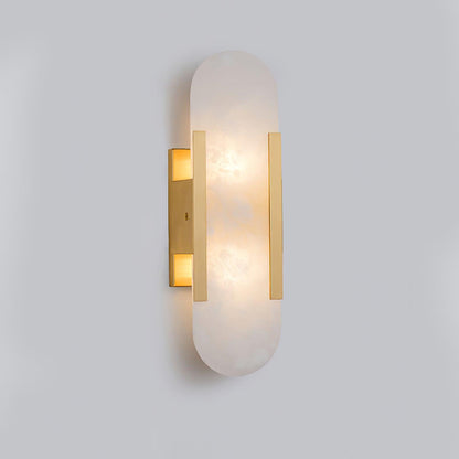 Classic White Marble LED Wall Light 2-Light Fixture