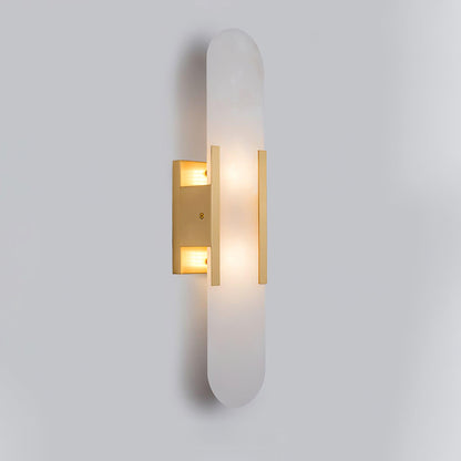 Classic White Marble LED Wall Light 2-Light Fixture
