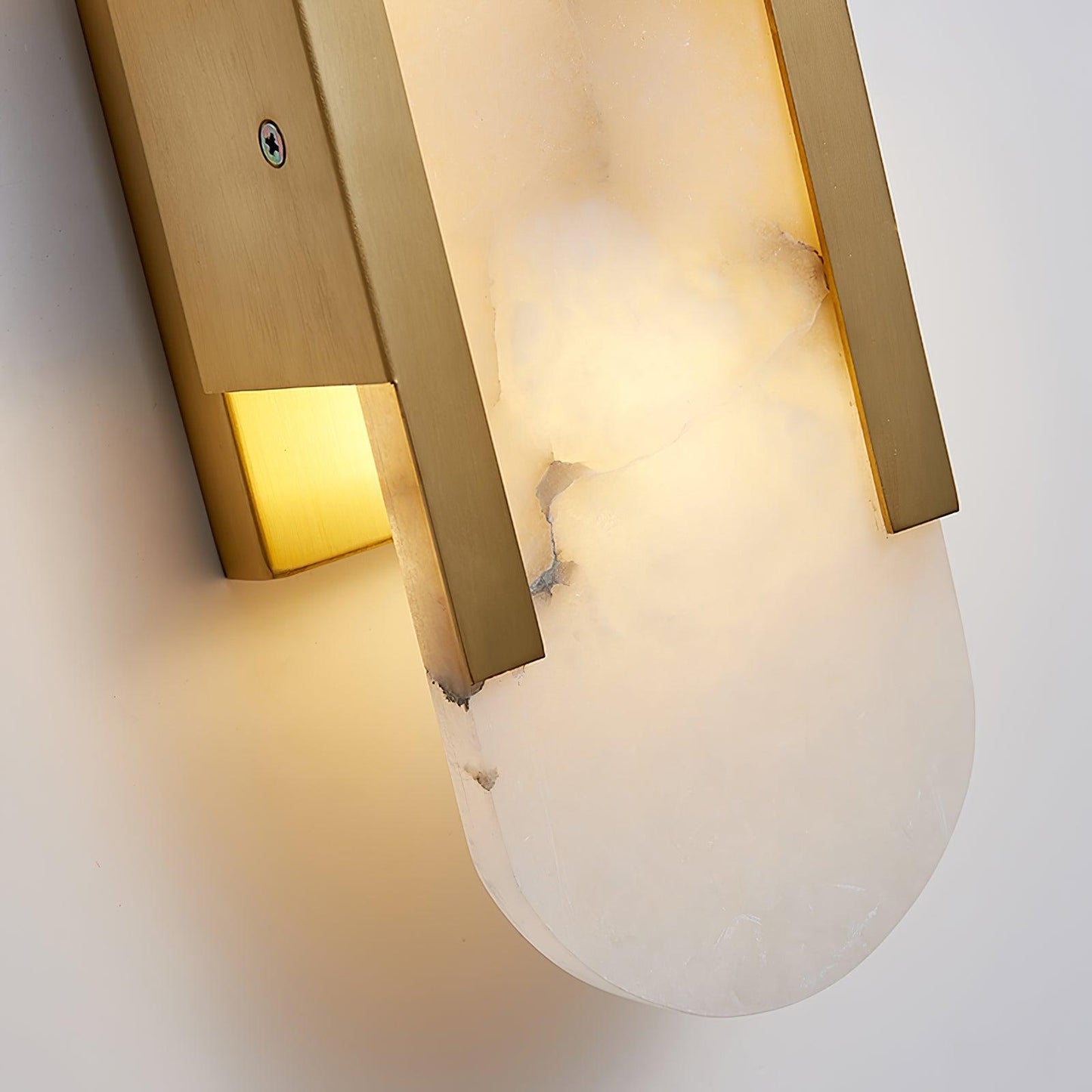 Classic White Marble LED Wall Light 2-Light Fixture