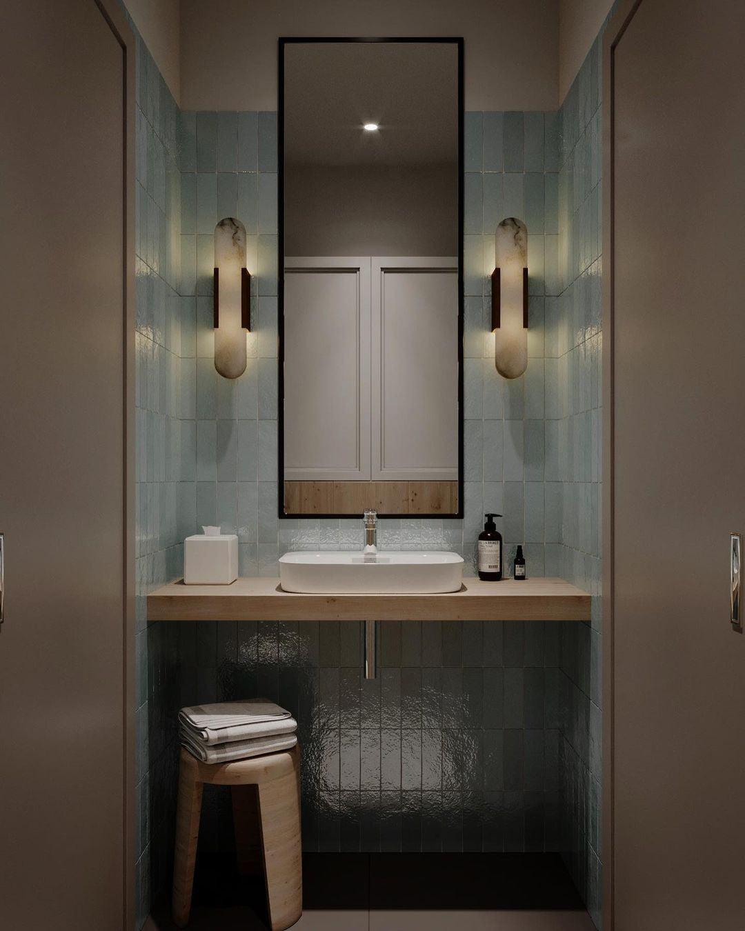 Classic White Marble LED Wall Light 2-Light Fixture