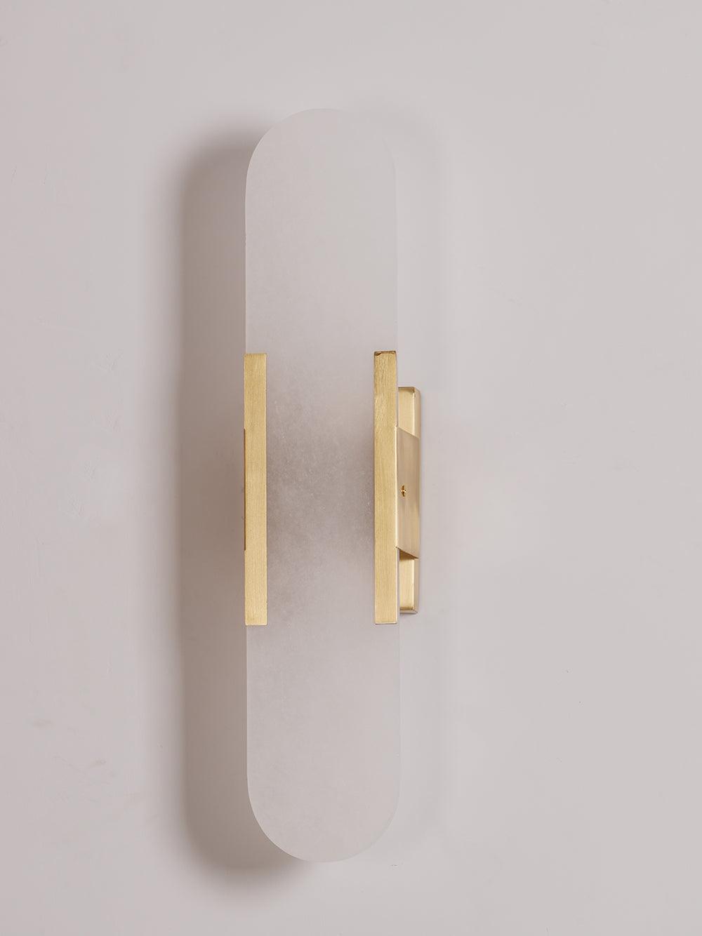 Classic White Marble LED Wall Light 2-Light Fixture