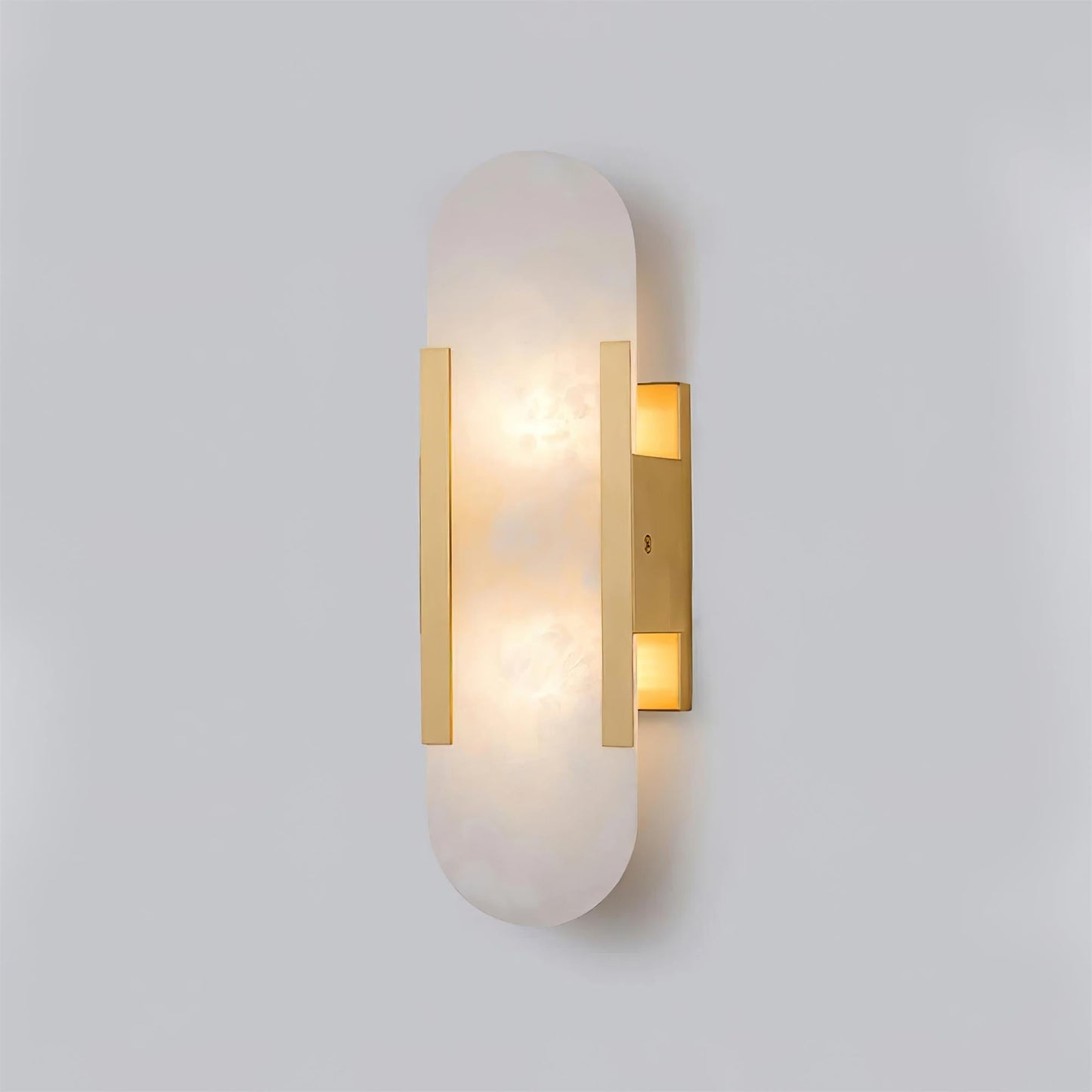 Classic White Marble LED Wall Light 2-Light Fixture