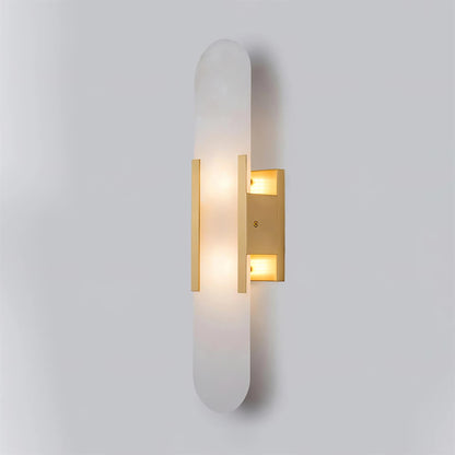 Classic White Marble LED Wall Light 2-Light Fixture