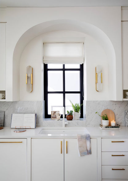 Classic White Marble LED Wall Light 2-Light Fixture