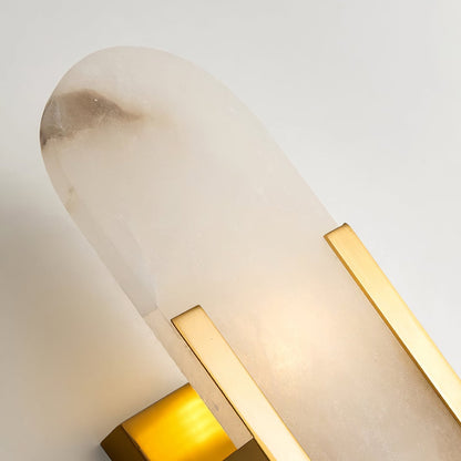 Classic White Marble LED Wall Light 2-Light Fixture
