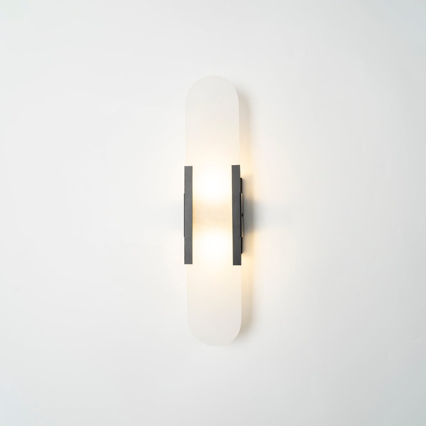 Classic White Marble LED Wall Light 2-Light Fixture