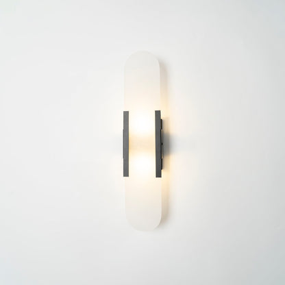 Classic White Marble LED Wall Light 2-Light Fixture