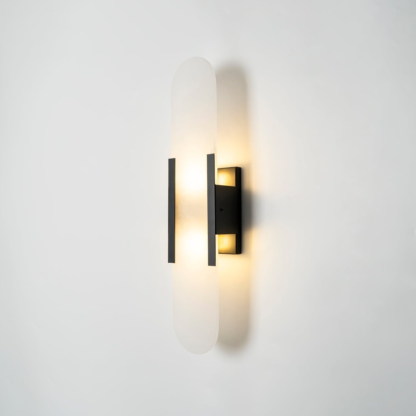 Classic White Marble LED Wall Light 2-Light Fixture