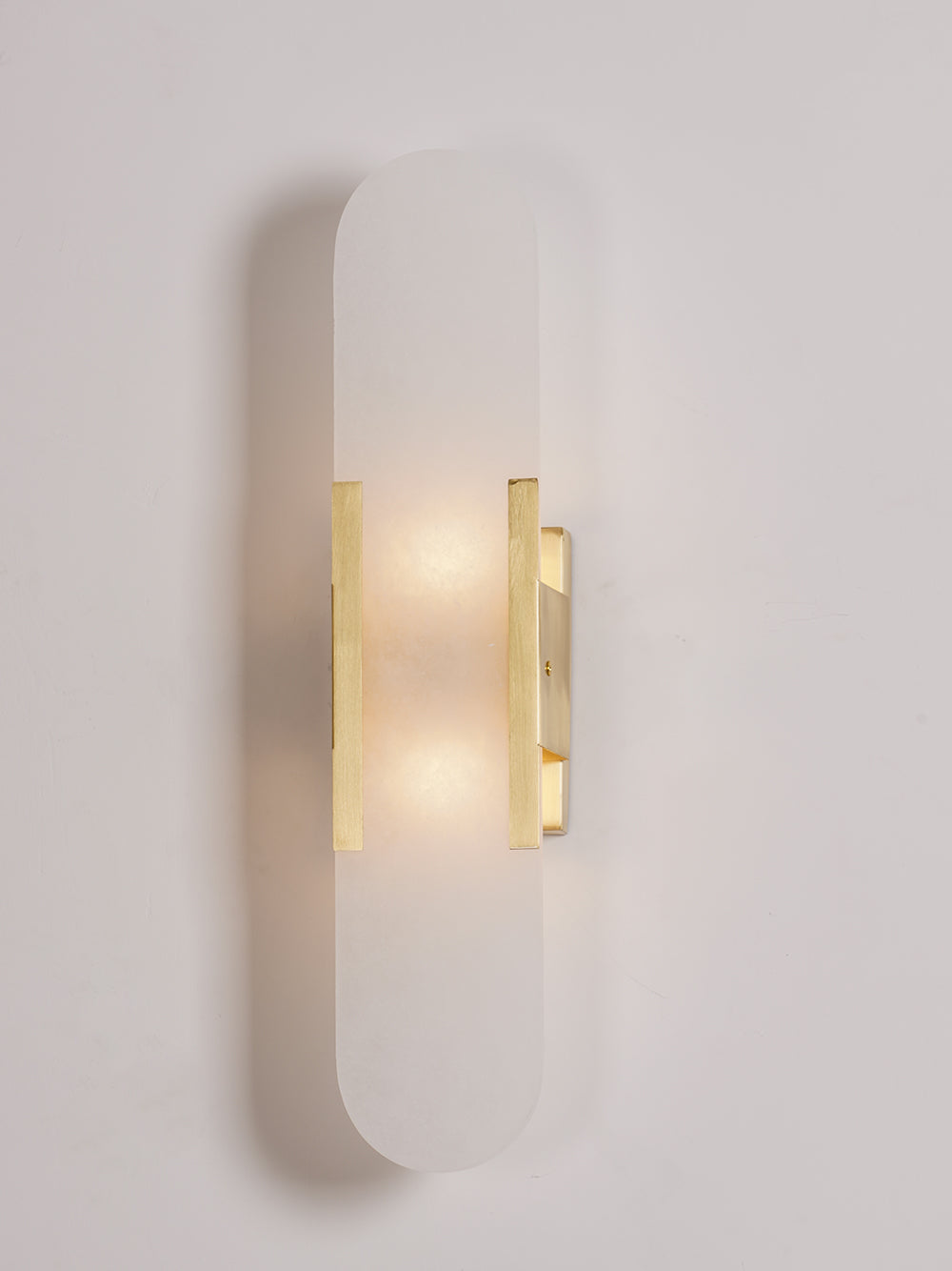 Classic White Marble LED Wall Light 2-Light Fixture