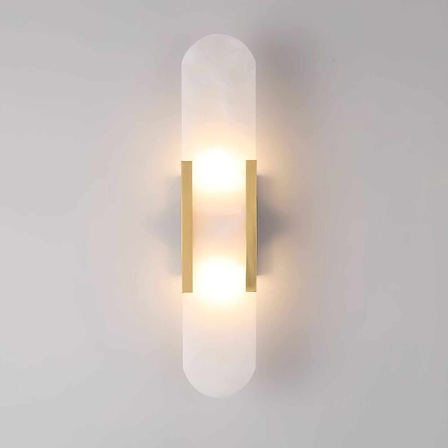 Classic White Marble LED Wall Light 2-Light Fixture