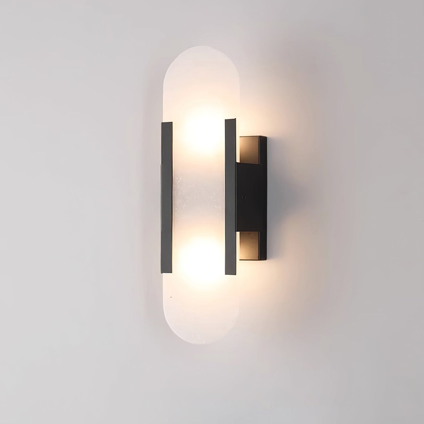 Classic White Marble LED Wall Light 2-Light Fixture