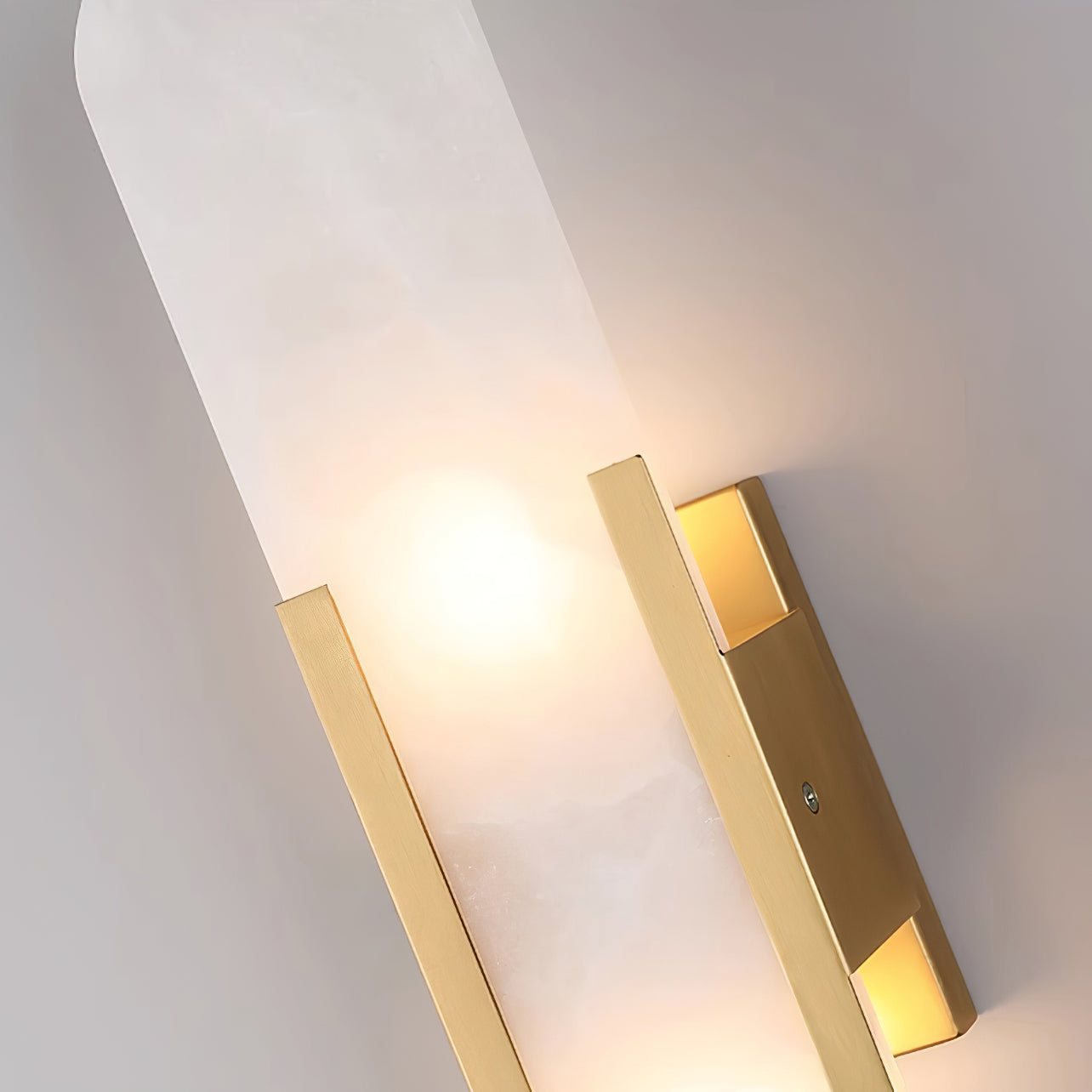 Classic White Marble LED Wall Light 2-Light Fixture