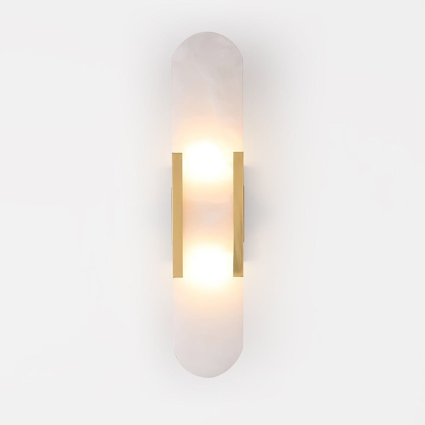 Classic White Marble LED Wall Light 2-Light Fixture