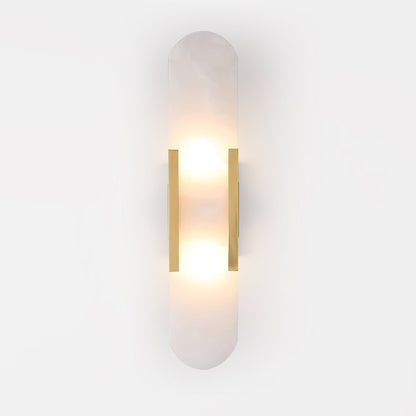 Classic White Marble LED Wall Light 2-Light Fixture
