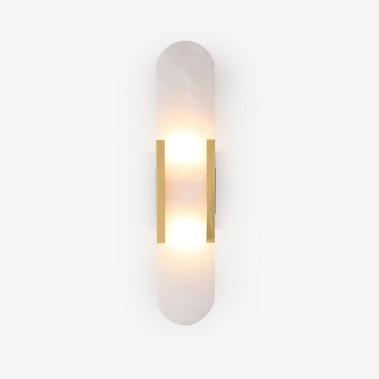 Classic White Marble LED Wall Light 2-Light Fixture - Fesara