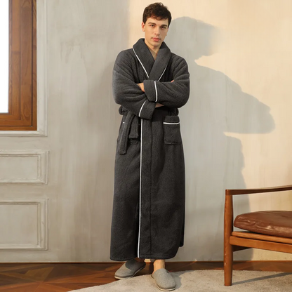 Soft Plush Robe with Hood - Warm Fleece Bathrobe for Women