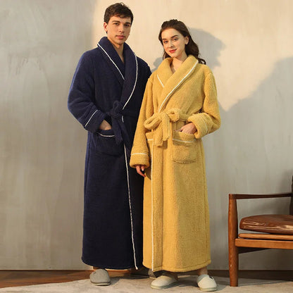 Soft Plush Robe with Hood - Warm Fleece Bathrobe for Women