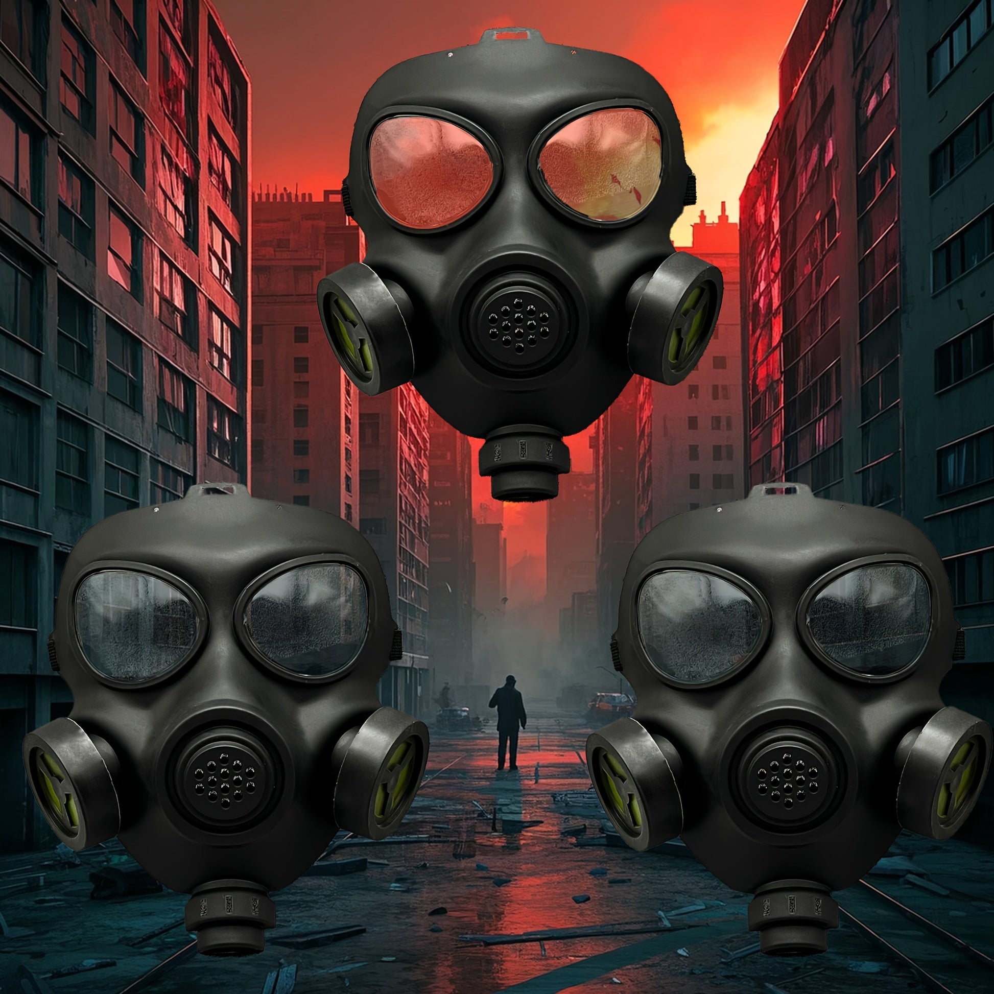 Men’s Tactical Full Face Halloween Gas Mask | Post Apocalyptic Cosplay 2