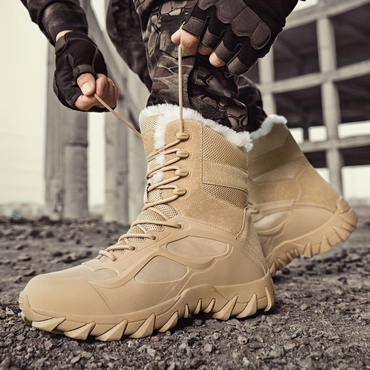 Men's Waterproof Military Boots - Rugged Outdoor Footwear - Fesara