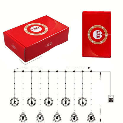 Festive Holiday Ring Lamp with Xmas Decor - Fesara