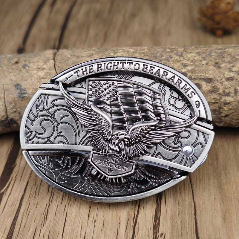 Western Style Silver Cowboy Belt Buckle