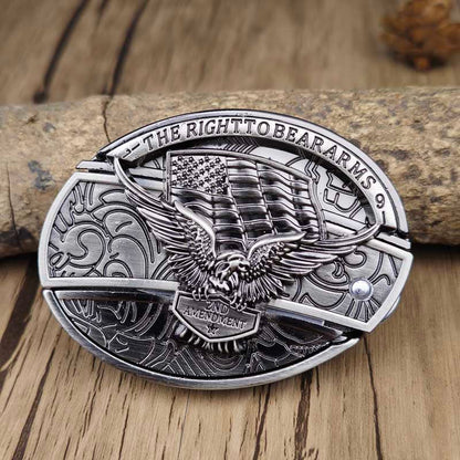 Western Style Silver Cowboy Belt Buckle